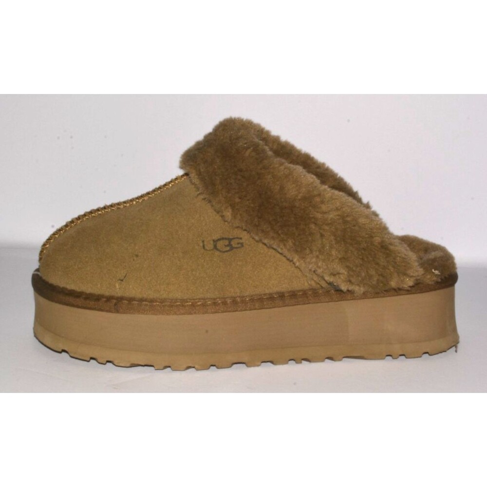 UGG Scuffette II Women’s Slippers Size 7 Chestnut Sheepskin Suede Cozy Shoes - Picture 2 of 9